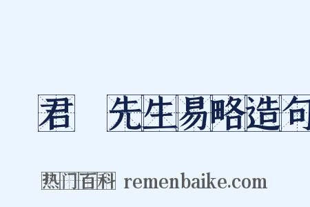 陸君啓先生易略造句是什么意思的图片